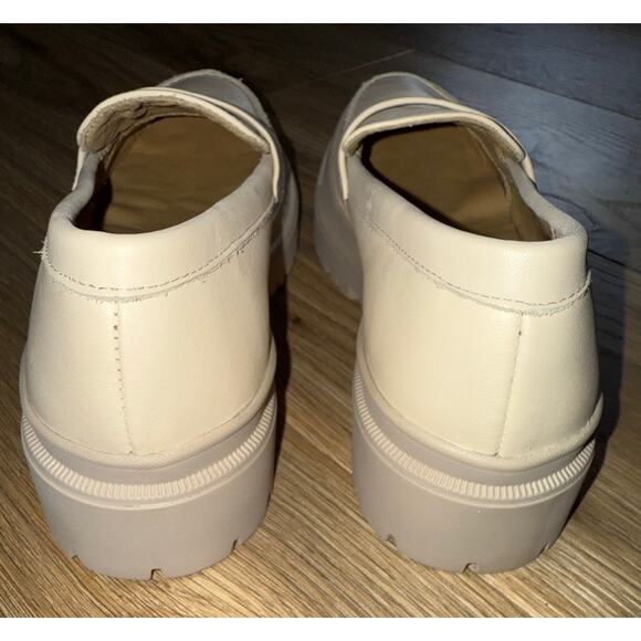 Portland Patina Leather Chunky Loafers - Bone - size 10.5 - S12 - Picture 4 of 12